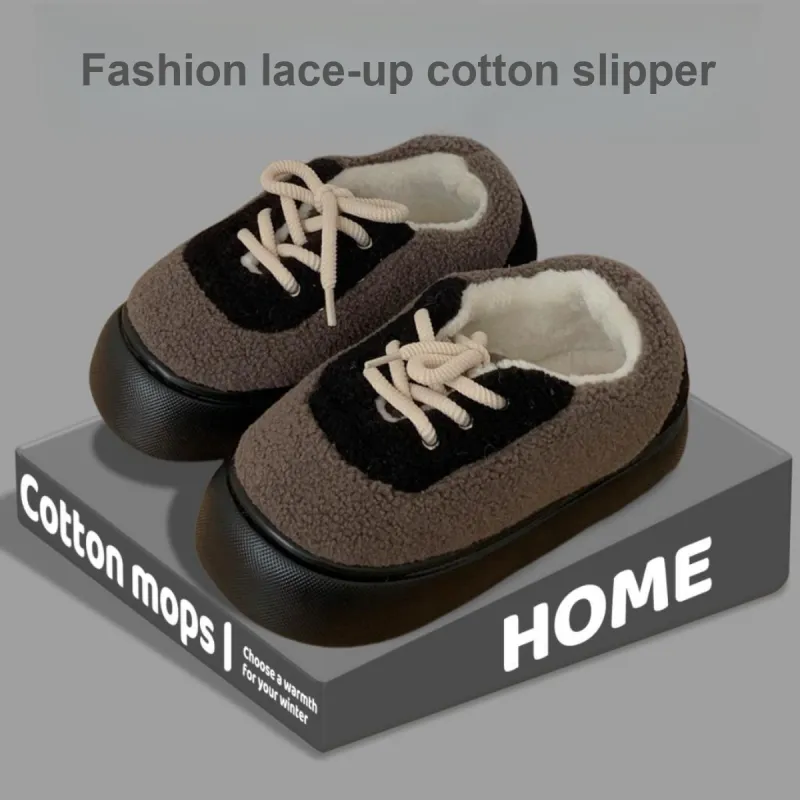 SHIGUDE Cotton Slippers Women's Brown-13