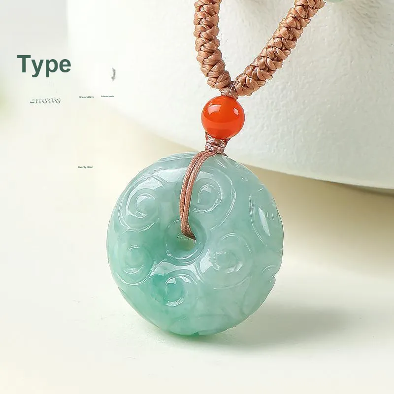 With The Heart Of The Jade Glutinous Jade Necklaces Unisex-4