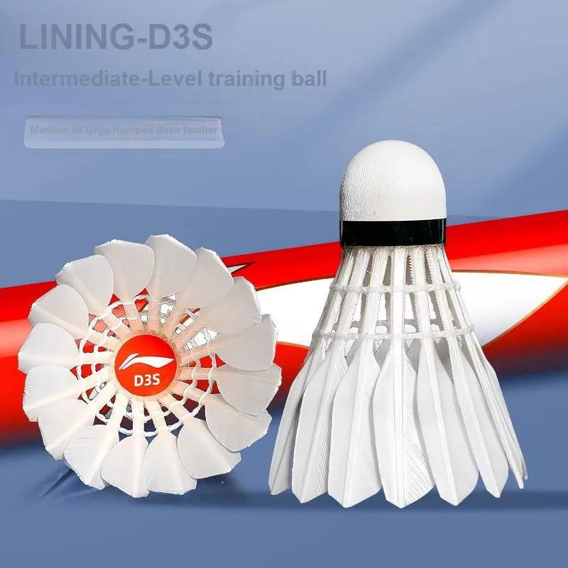 LiNing D3S 12 Pack Duck Feather All Round Duck Feather Match Club Exclusive Shuttlecocks-1