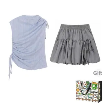OURUOKE Two Piece Skirt Sets Women's