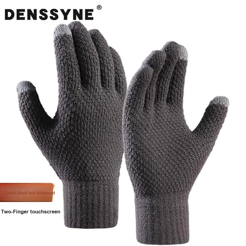 DENSSYNE Acrylic Spandex Knit Gloves Men's-6