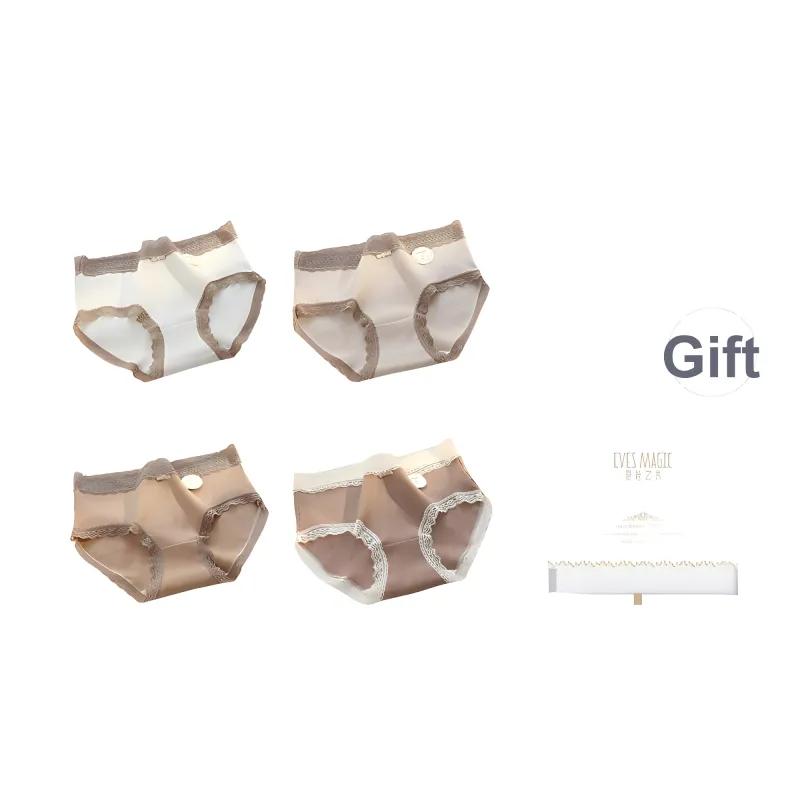XIA.WA.ZHI.XIU Underpants Women's Shopping Bag 4 Pack-7