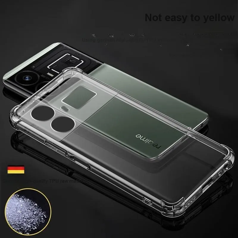 Cuttlefish Grid TPU Material Impact Resistant Extra Thin Phone Cases Suitable For Realme GT5 Minimalist-2