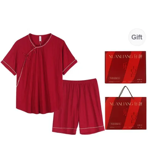 Xuan Liang Pajama Set Women's Gift Box Set Maroon