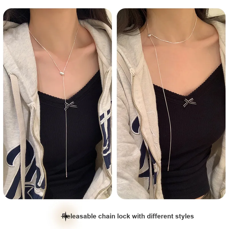 PUENTE 925 Sterling Silver Collarbone Chain Women's-4