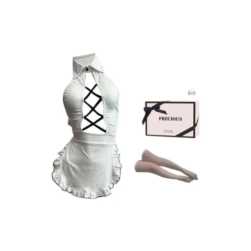 GOYN Белый + Бабочка Чулки + Коробка Женские Боди