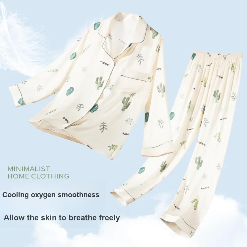 GUJIN Pajama Set Women's Light Yellow-1