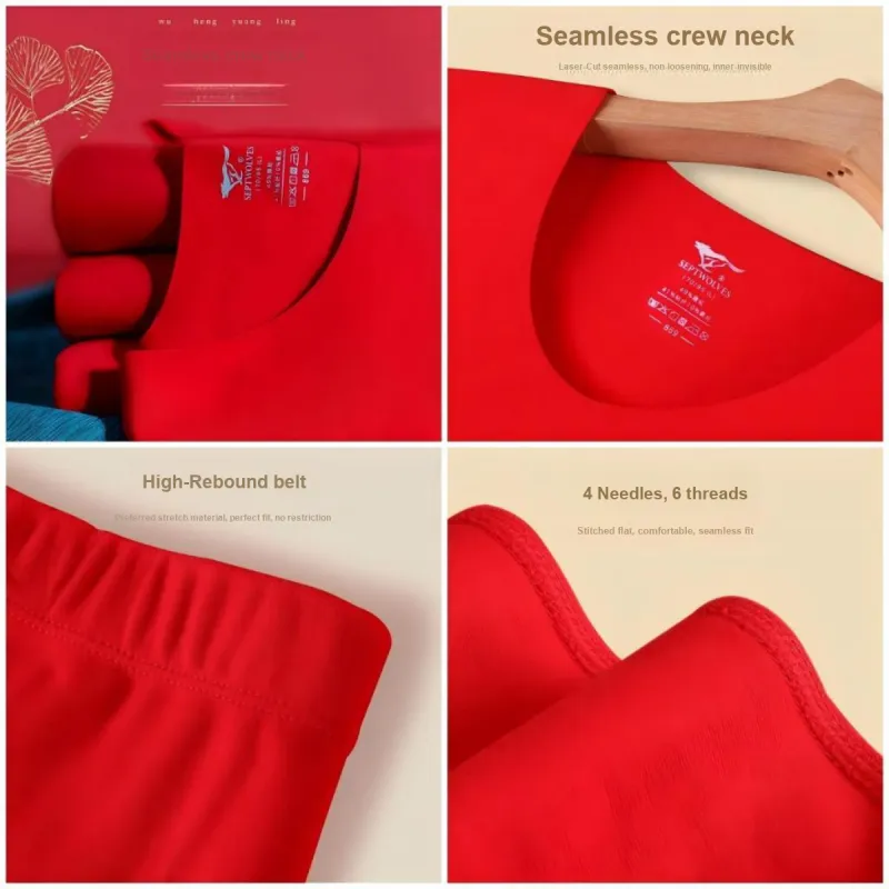 SEPTWOLVES Thermal Set Men's Gift Box Set Red-8