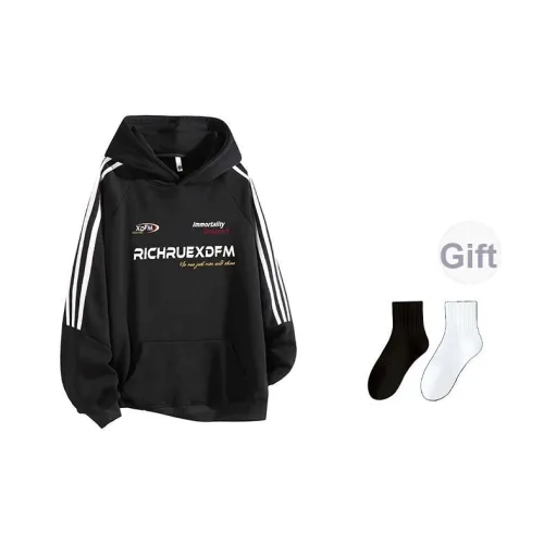 XDFM Loose Fit Пара Утолщенный Топ Худи Унисекс