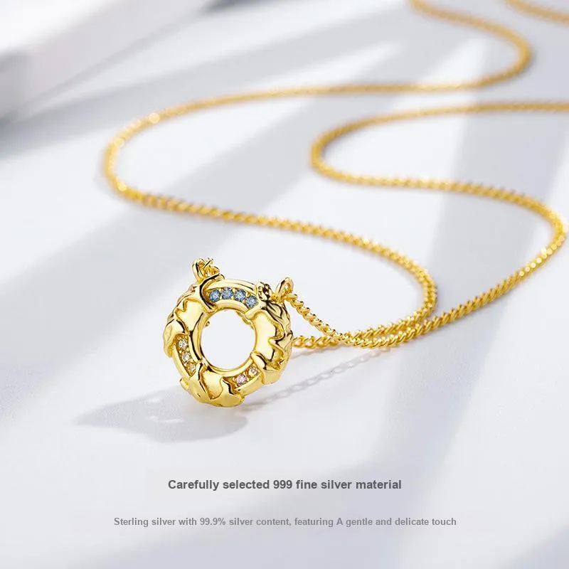 KLFOOK 999 Fine Silver Necklaces Women's-2
