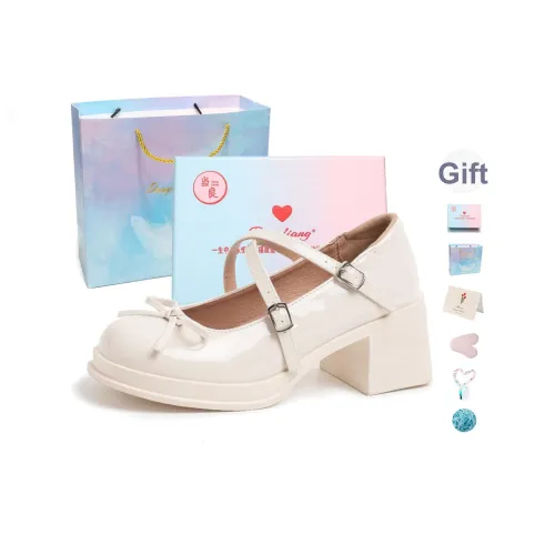 Be Good Грубый каблук Туфли Мэри Джейн 5 см Женские Набор в подарочной коробке