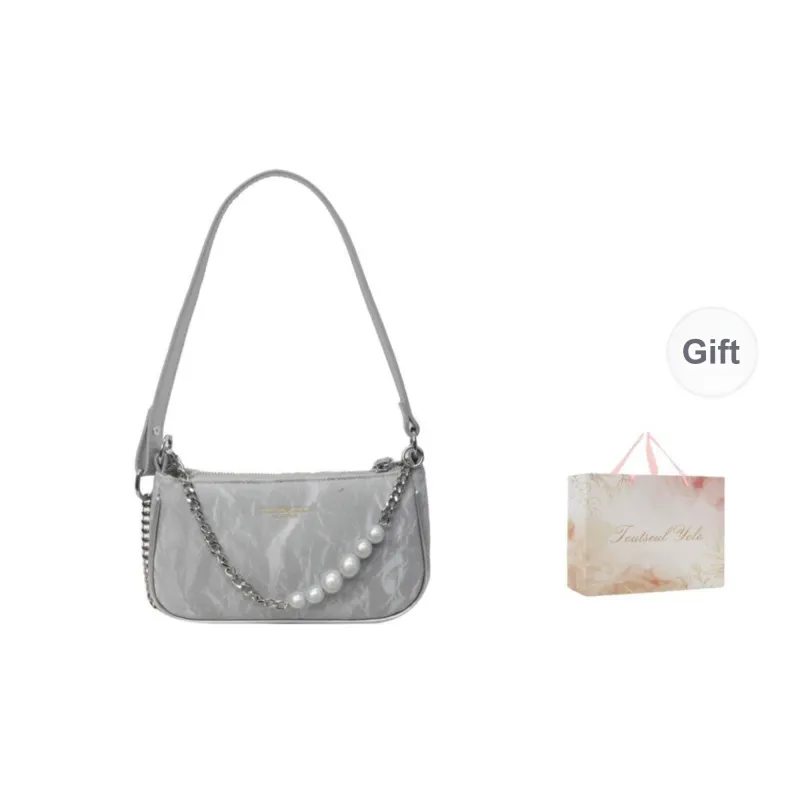 TOUTSEUL YOLO PU Shoulder Bag Women's Ecru/Silver/Black/Pink-6
