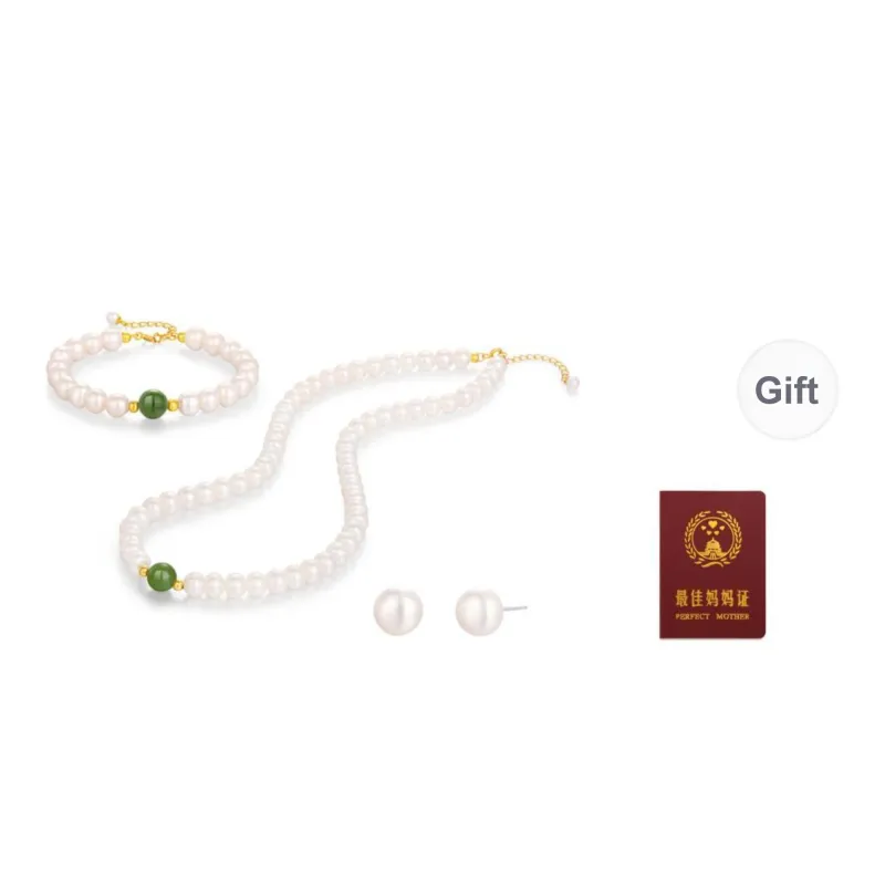 JINLIUFUJIXIANG Pearl Necklaces Unisex-24