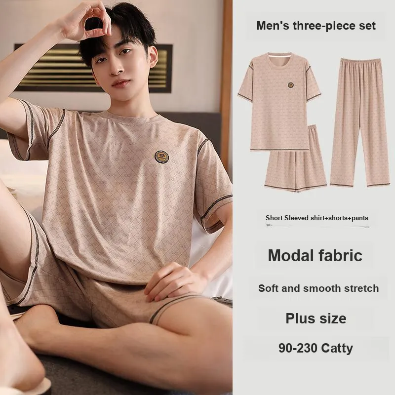 MADALLO Pajama Set Men's Light Brown-3