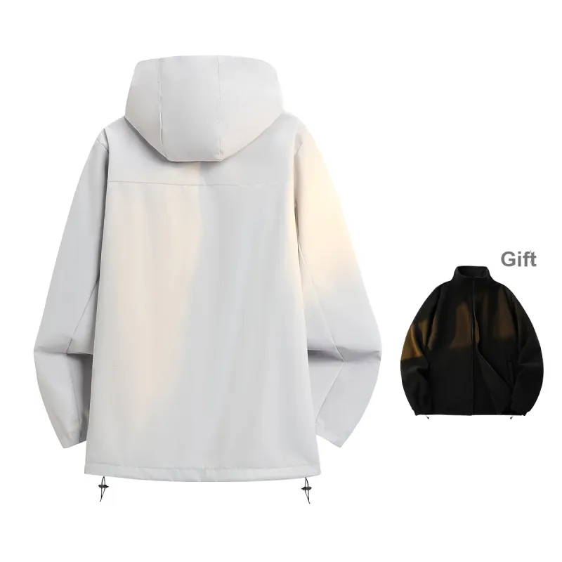 ROBINHOOD Water-Resistant Windproof Wear-Resistant Warm Windbreaker Jacket Unisex-12