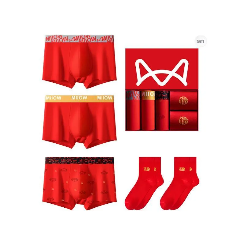 MIIOW Underwear Gift Box Men's 3 Pack+2 Pack Socks-0
