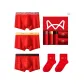 Black Towel/Gold Towel/Silver Towel/2 Pack Red Socks[3 Pack+2 Pack Socks]