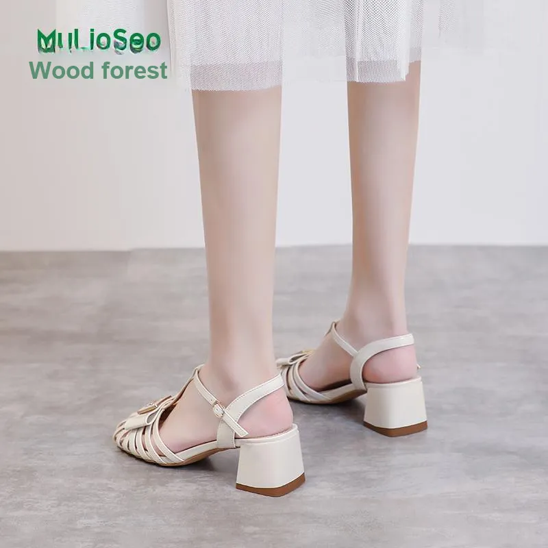 Mulinsen One Strap Sandals 5 8cm Women's-5
