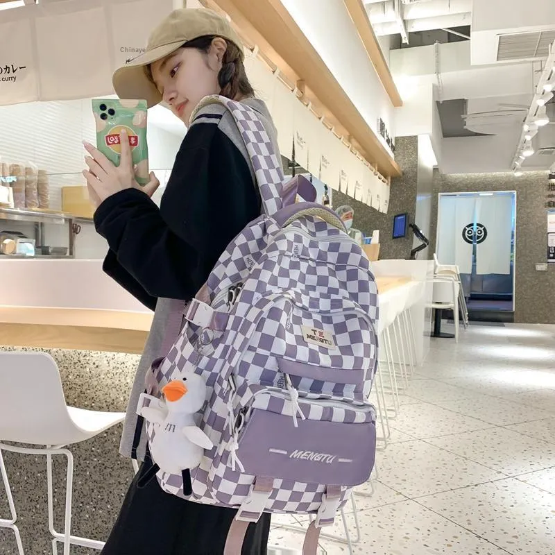Travel Nylon Backpack Unisex Multicolor-18