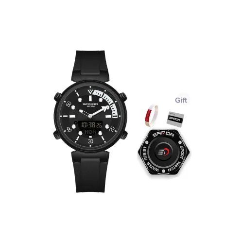 Sanda Электронный + Кварц Механизм TPU Ремешок Унисекс Белый Циферблат