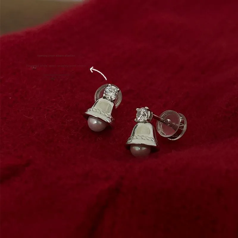 MARSEVEN 925 Silver Plated In 18K White Gold Earrings Women's-5