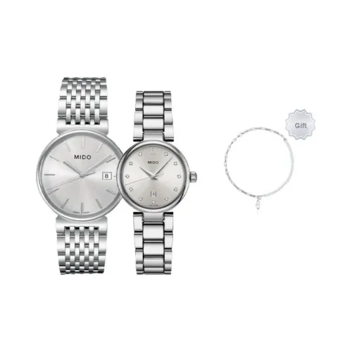 Mido Baroncelli Автоматический Механический Механизм Унисекс Часы 34 мм Серебристый Циферблат Корпус из Нержавеющей Стали