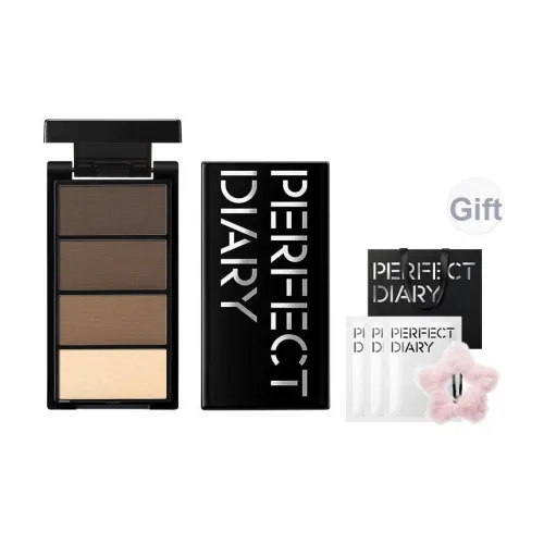 PERFECT DIARY Контуринг 4 цвета Кисть для бровей Пудра Коричневый Легко растушевывается 1г+0,9г