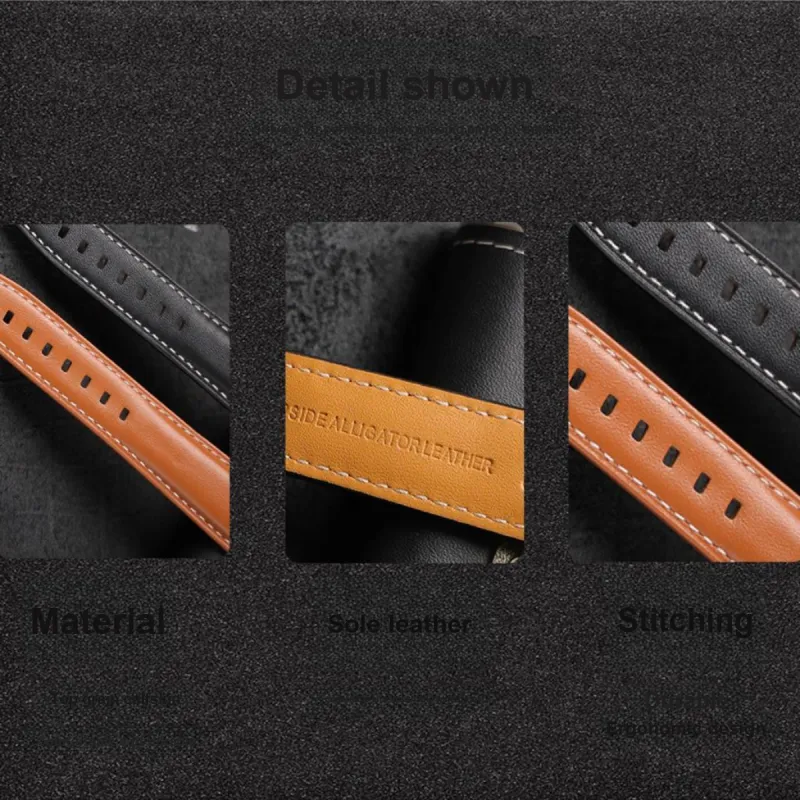 SHIRUI Accessories Longines Compatibility Watch Band 20mm Genuine Leather Material-20
