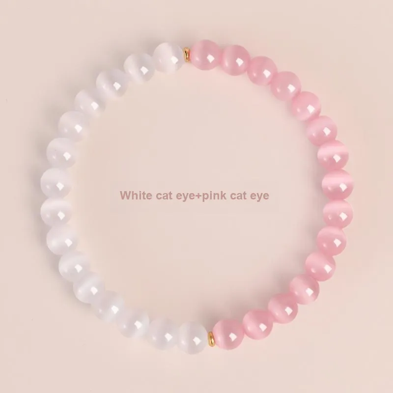 JIUHUASHAN Glass Cat Eye Bracelets Women's-27