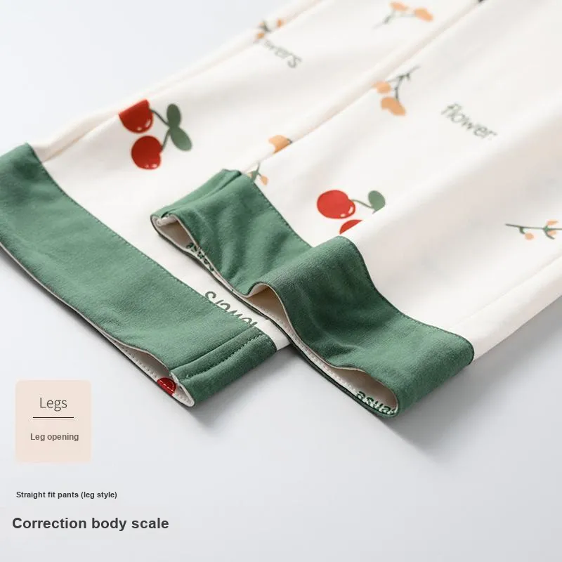 The Story Of The Flower Season Pajama Set Women's Apricot-5