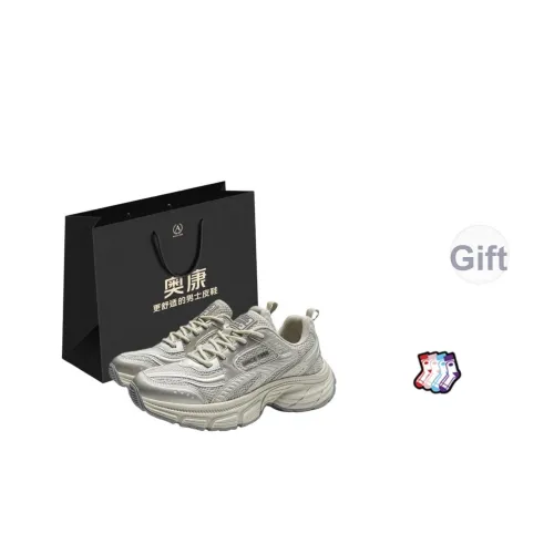 AOKANG Амортизаторы Shock Abrasion Resistant Slip Resistant Низкий Топ Толстая подошва Кроссовки Мужские Сумка для покупок