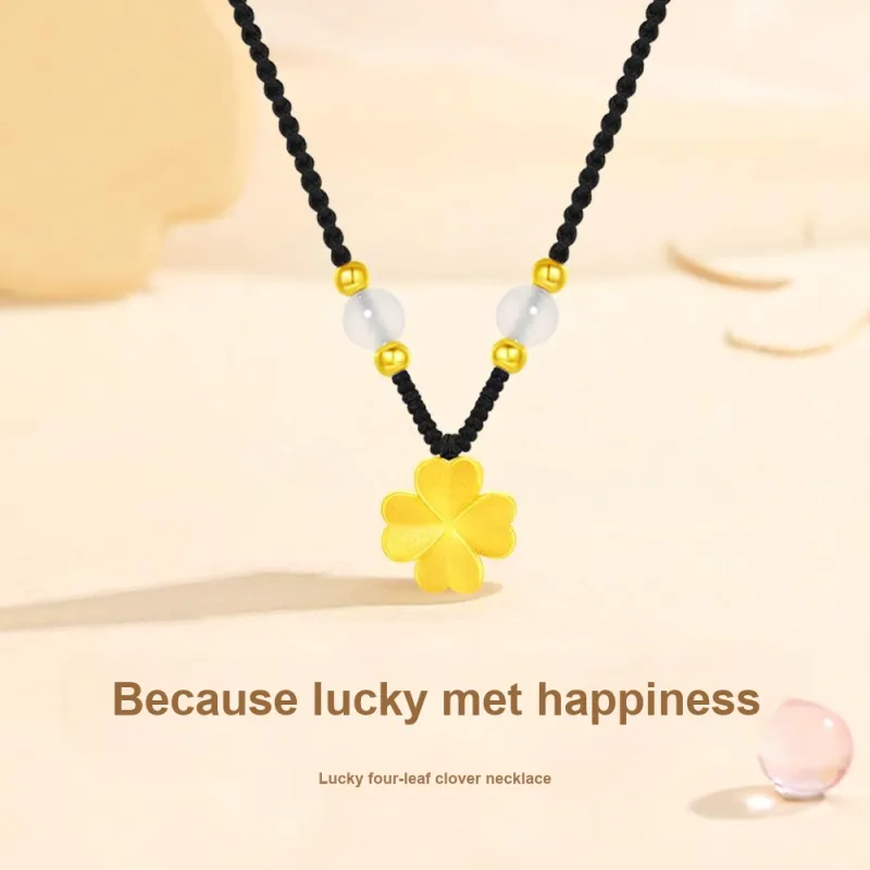 Fortune Gold Box Necklaces Unisex-1