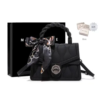 MACKJANICE Synthetic Leather God Of Wine Bag, Kelly Bag, Crossbody Handbag Regular Women's Black