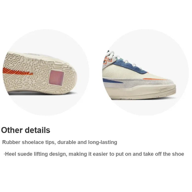 Nike SB DAY ONE Anti Slip Wear Resistant Low Top Kids' Skateboarding Shoes White Blue Unisex-3