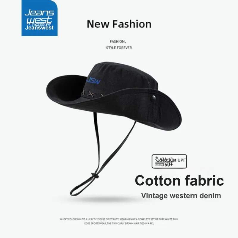 JEANSWEST Polyester Bucket Hats Unisex-1