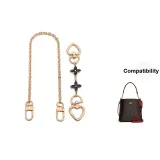 Black Four-Leaf Clover Heart Clasp 15cm+Decorative Chain 40cm