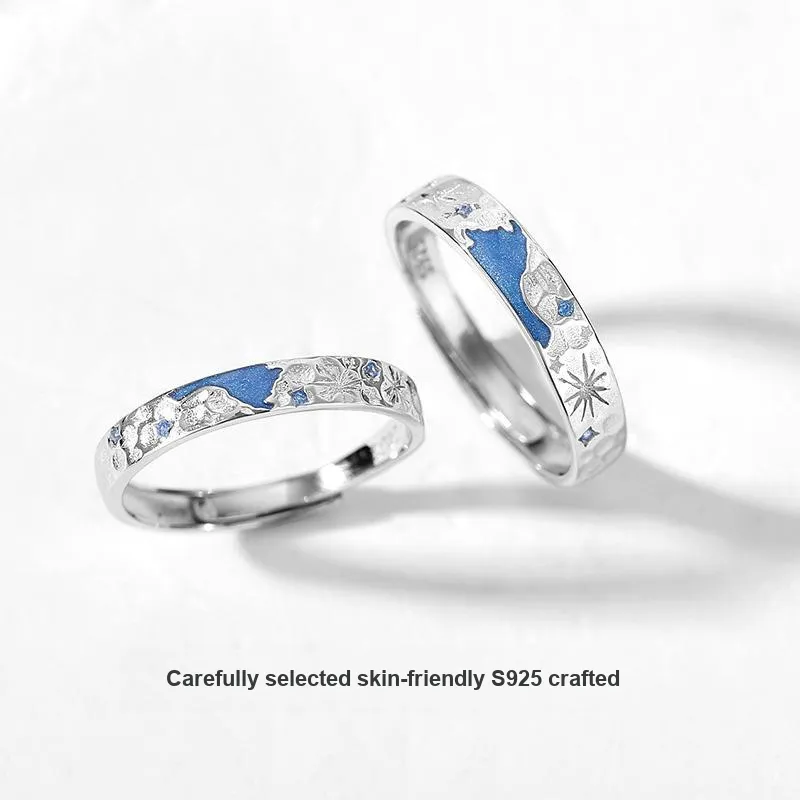 MAGICPOLE 925 Sterling Silver Rings Unisex Silver-8