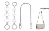 Silver Camellia+Moon Extender Chain+Decorative Chain 40cm