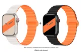 Apple Silicone Strap-Starlight Orange * Black Orange