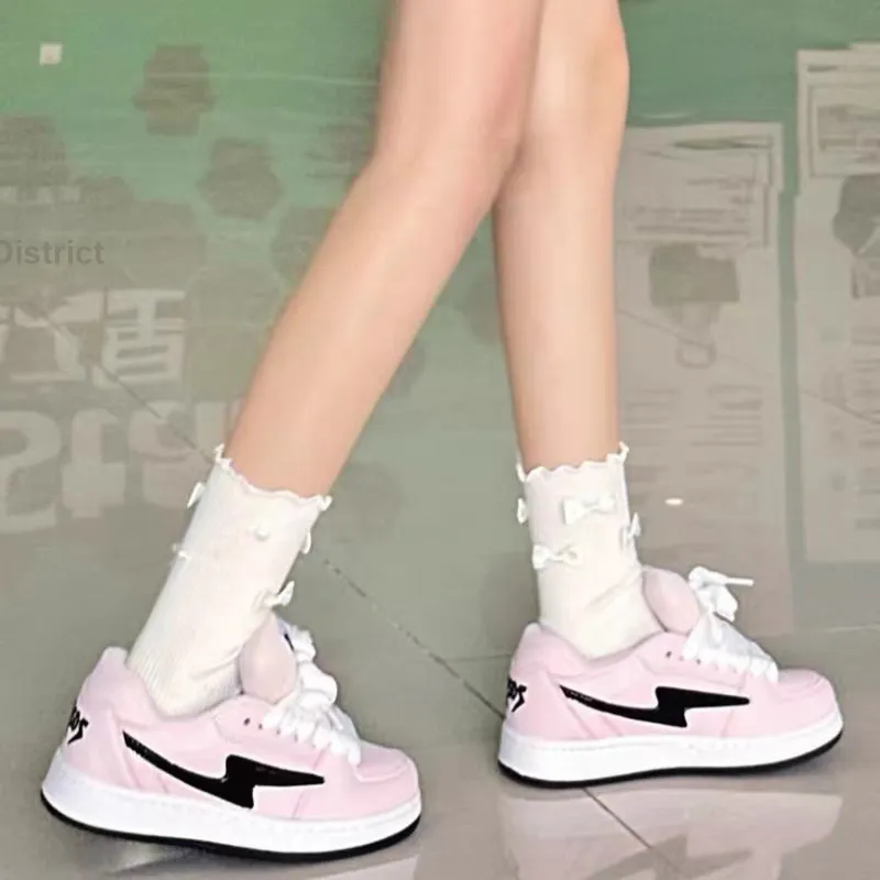 CHERRY&KALIKA Wear resistant, Lightweight, Breathable, And Non slip. Skateboard Shoes Women's Cherry Blossom Pink-3