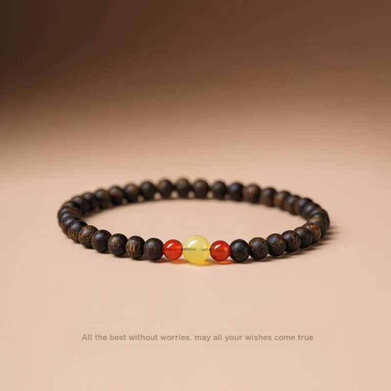 FANGYUANXIAOFU Fragrance Enhancer, Agarwood Bracelets Women's-25