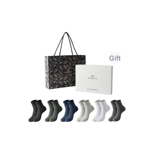 SEPTWOLVES Носки Crew Мужские упаковка из 6 пар в подарочной коробке