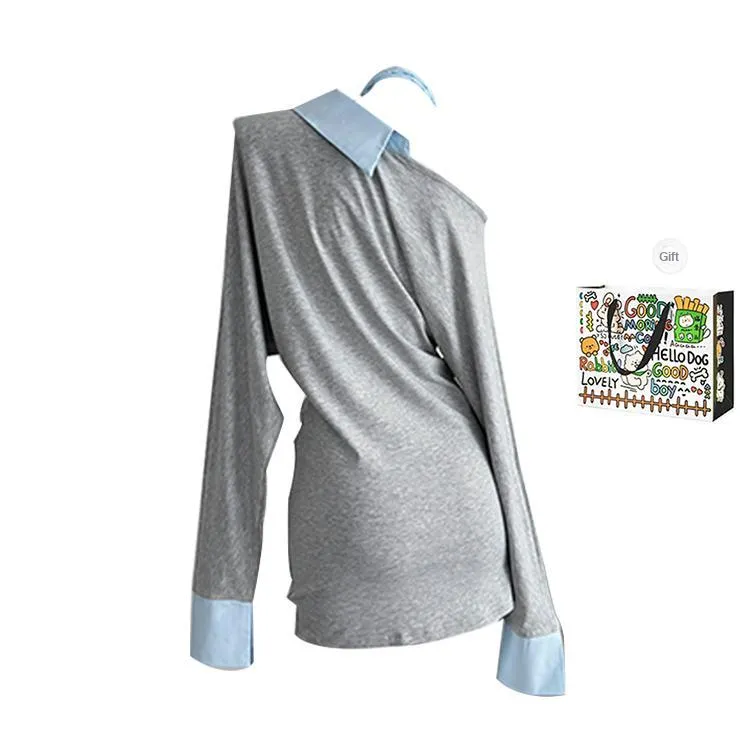 DEDY Long Sleeved Dresses Women's Light Gray-1