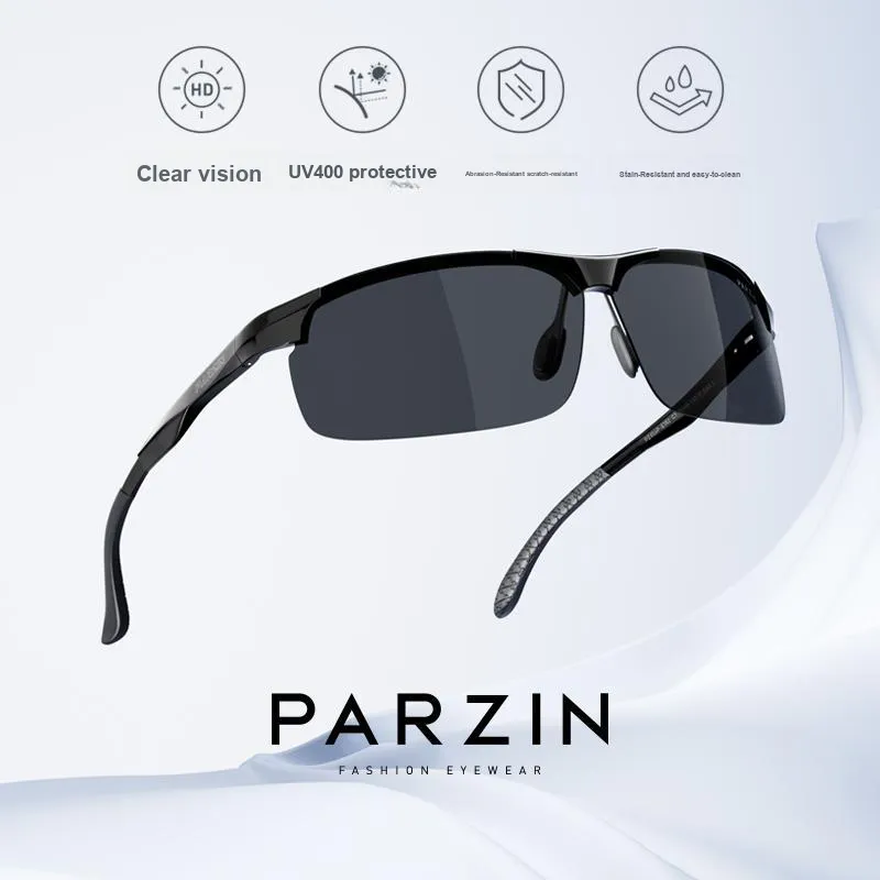 PARZIN Rectangular Sunglasses Men's-5