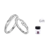 S925 Silver, Intertwined Branch Design Couple Rings
