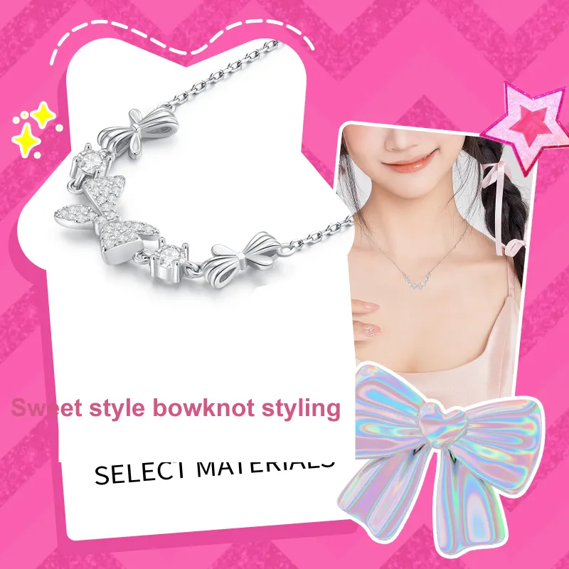 Barbie S925 Silver, Synthetic Cubic Zirconia Necklaces Women's-2