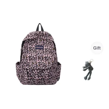 KAMLUI Canvas Bag Backpack Regular Unisex Pink Leopard Print/White Leopard Print/Brown Leopard Print/Blue Leopard Print
