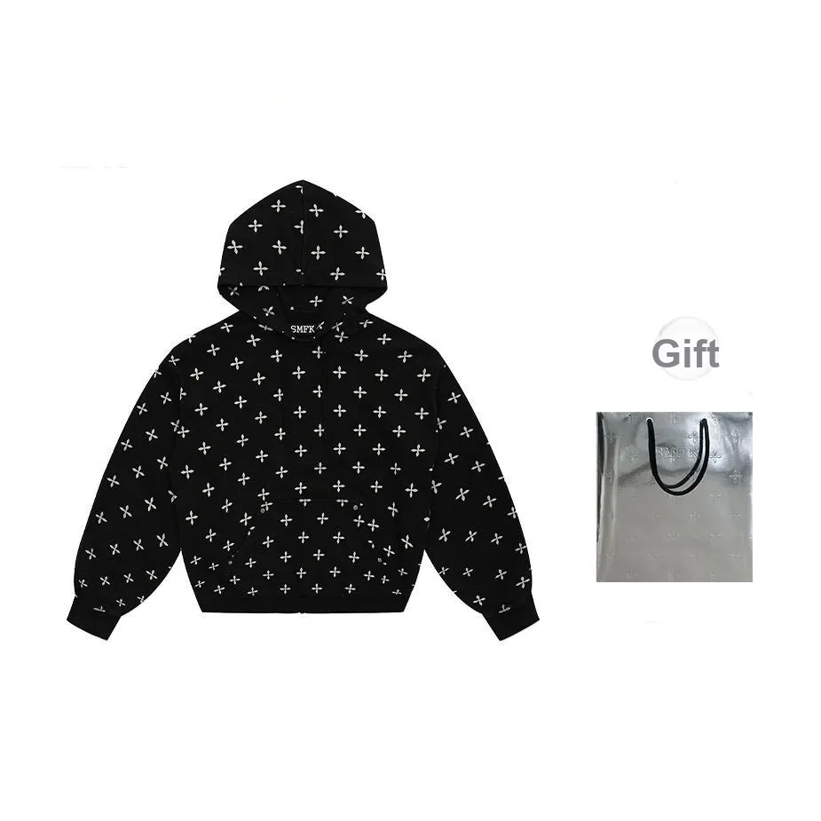SMFK Sweatshirt Unisex Black Floral Garden
