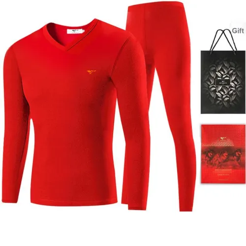 SEPTWOLVES Thermal Set Men's Gift Box Set Red