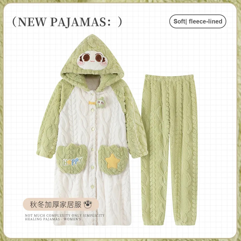 Maultiay Pajama Set Women's Green-1